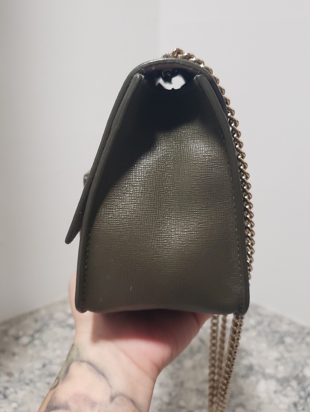 Furla Bella Mini Olive Green Crossbody Bag - Picture 6 of 15